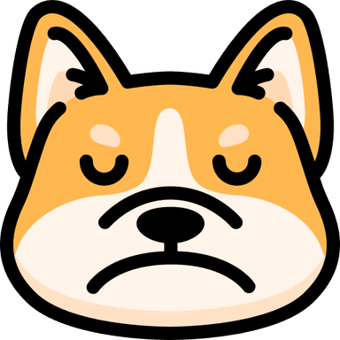 Sad dog behind fence